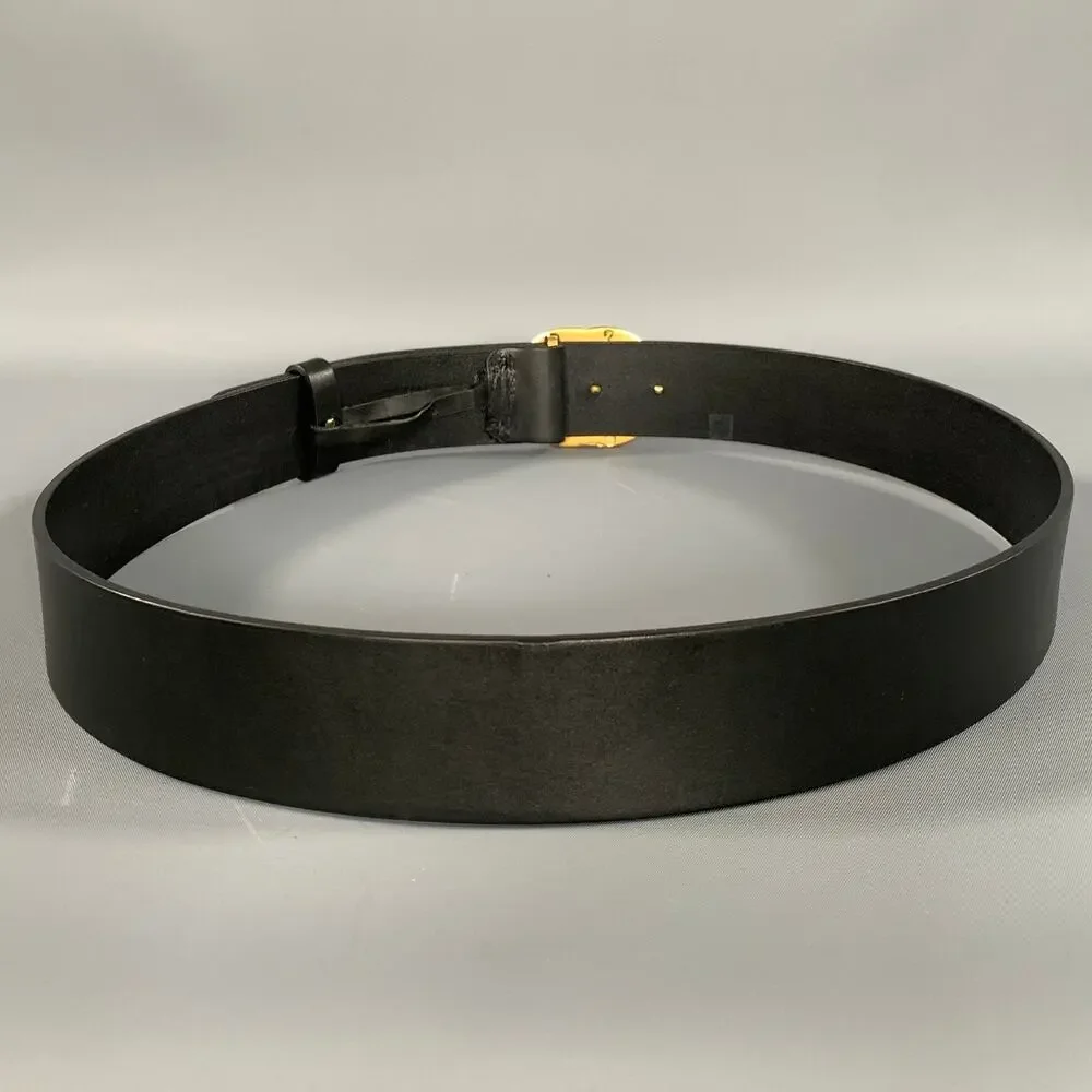 GUCCI Size 36 Black Solid Leather Belt